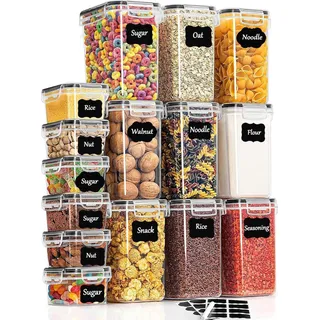 Vorratsdosen Set 15er, Luftdicht stapelbar kueche behaelter