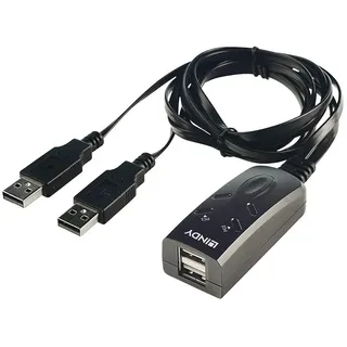 Lindy 2 Port USB KM Switch, KM Tastatur - Black