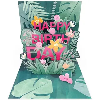 Grafik-Werkstatt |Pretty Pop-Up Karte | dreidimensional | Happy Birthday