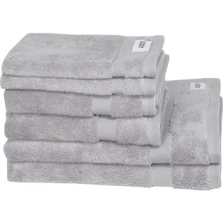 Schöner Wohnen Frottierset , Grau , Textil , 6-teilig , Uni , Oeko-Tex® Standard 100 , saugfähig, Aufhängeschlaufe, angenehm weich, hochwertige Qualität, schnelltrocknend , Heimtextilien, Badtextilien, Handtuchsets