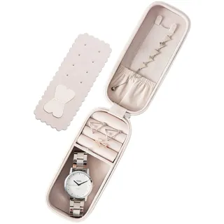 SANQIANWAN PU-Leder Klein Schmuckkästchen Schmuckkästchen Damen Schmuckkoffer Reise Schmuckaufbewahrung Schmuckbox Damen Schmuckschatulle für Ringe,Ohrringe,Halskette,Armbanduhr