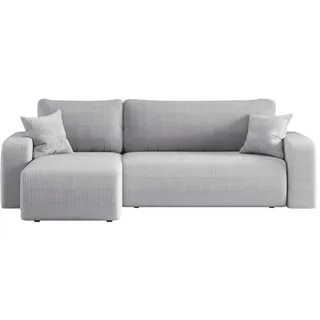 kaiser möbel Eckcouch Milano L Cord 4-Sitzer Grau