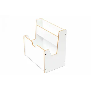 Hanah Home Modernes weißes Bücherregal, 57 x 55 x 34 cm | 100% MDF, 12 mm Stärke | Skandinavisches Design für stilvolle Aufbewahrung