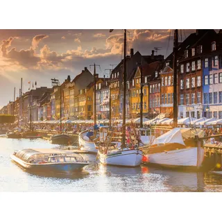 Ravensburger Sonnenuntergang in Kopenhagen - 500 Teile Puzzle für Erwachsene und Kinder ab 12 Jahren, Stadt-Puzzle Kopenhagen