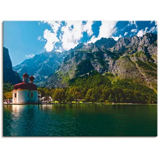 Artland Wandbild »St. Bartholomä (Königssee) I«, Berge, (1 St.), als Leinwandbild, Poster, Wandaufkleber in verschied. Größen, blau