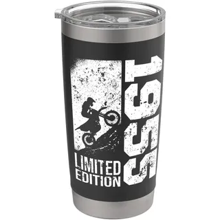 Pit-bike Jahrgang 1955 Geburtstag Dirtbike Pitbike Motocross Doppelwandiger Edelstahl-Thermobecher