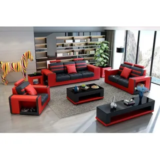 Sofagarnitur 3+2+1 Sitzer Wohnlandschaft Moderne JVmoebel - Rot