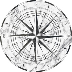 VINILIKO, Vinylteppich Compass Star [Diam] 150 cm