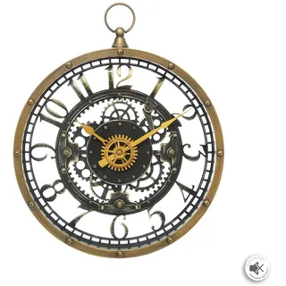 Atmosphera Wanduhr 27 cm Zwickelform braun