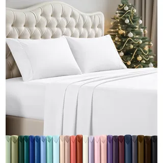 Utopia Bedding Bettlaken Set - Polyester-Microfaser, Spannbettlaken, Bettlaken und Kissenbezüge