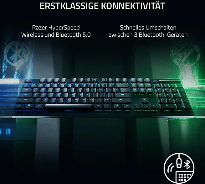 Bild von DeathStalker V2 Pro, Razer Low-Profile Linear Optical RED, USB/Bluetooth, DE (RZ03-04360400-R3G1)