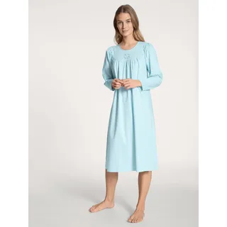 CALIDA Nachthemd »Soft Cotton« Ohne Tasche Raglanärmeln, Langarm, Interlock-Qualität, Rundhals, feminin, blau