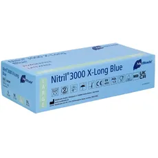 Bild von Nitril 3000 X-Long Blue UH unsteril Gr.L