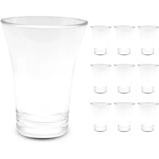 DOJA Barcelona | Schnapsgläser Aus Kunststoff | 4 cl | 9er Pack | Shotgläser aus Polycarbonat | Wiederverwendbare Schnapsgläser aus Hartplastik | Einweg-Schnapsbecher für Aperitif, Espresso, etc.