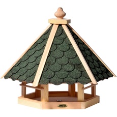 Bild Vogelhaus aus Holz braun/grün