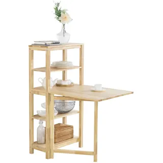 SoBuy Esstisch Natur , Holz , 98x126x60 cm , Esszimmer, Esstische