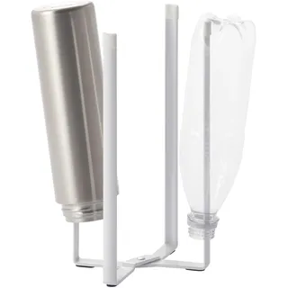 Yamazaki 6784 TOWER Mehrzweckständer für die Küche, weiß, Stahl/SILICON Harz, minimalistisch, 12 x 10 x 27 cm