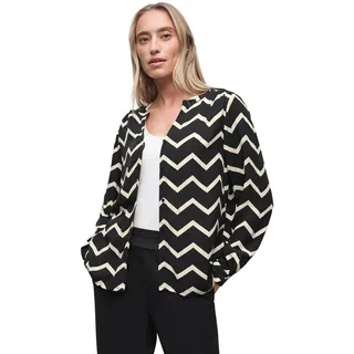 Street One Bluse mit Zick-Zack-Muster Black 42