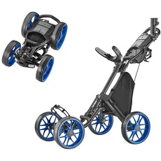 CaddyTek Herren CaddyCruiser ONE Blue Golfwagen mit 4 Rädern, zusammenklappbar, Version 8, Blau, Einheitsgröße