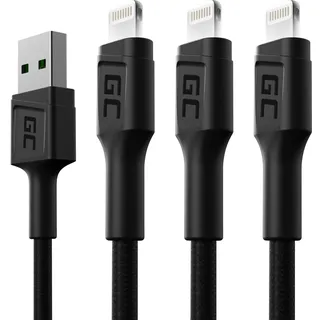 Green Cell GreenCell KABGCSET06 Lightning-Kabel 2 m Schwarz (2 m), USB Kabel