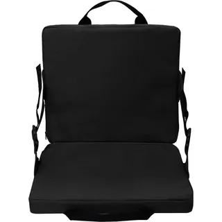 Schwarzes Outdoor-Sitzkissen, dick und schmutzabweisend, tragbar mit Rückenlehne, wasserdicht, für Camping und Sportveranstaltungen