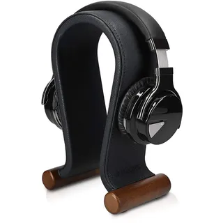 Navaris Universal Kopfhörerständer mit Kunstleder Bezug - Kopfhörer Halter Gaming Headset Halterung - On Ear Headphone Stand - in Schwarz