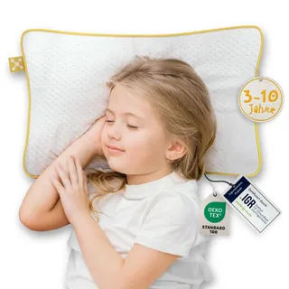 smartsleep® Kinder-Nackenkissen Comfort Pillow – Ergonomisches Memory Foam Kopfkissen mit Luftkanälen, formstabil für Kindern