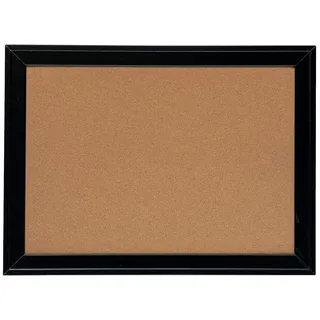 Nobo Kleine Kork-Notiztafel mit Modernem Schwarzem Rahmen, Pinnwand, Wandmontage, Inkl. Befestigungskit, Zuhause/Büro, 585 x 430 mm, 1903922
