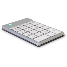 R-Go Numpad Break, Mit Anti-RSI-Software, Bluetooth kabellos Ziffernblock, Numerische Tastatur für Computer Laptop Tablet, Weiss