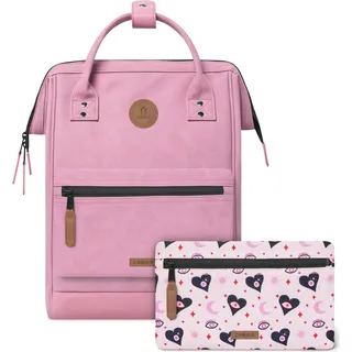 CABAIA Freizeitrucksack Rucksack mit Laptopfach Adventurer Vegan Nubuck Backpack 18L Bari rosa - Rosa