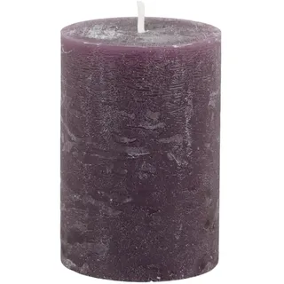 Chic Antique Macon rustikale Stumpenkerze Kerze Antik Altarkerzen 100% Paraffin lange Brenndauer, H10/D7 cm Pflaume