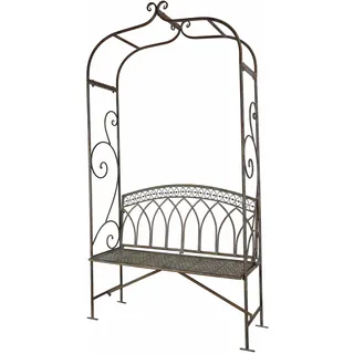 Pergola Bank Rosenbogen Sitzbank LANDHAUS Rankhilfe Torbogen Gartenbank Metall