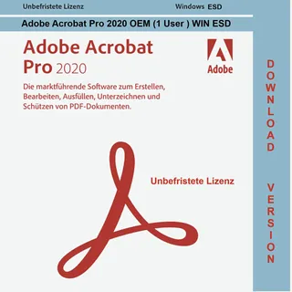 Adobe Acrobat Pro 2020 Win/ Mac