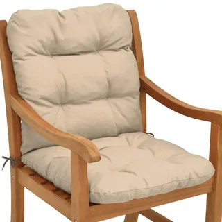 Beautissu Niederlehner Auflage 100 x 50 x 8 cm beige 1 St.