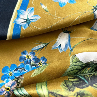 Schal , Goldfarben , Textil , Blume , 50x50 cm , Freizeit & Co, Wellness & Gesundheit, Gesundheit