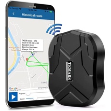 TKMARS GPS Tracker Ohne ABO GPS Tracker Auto 90 Tage Standby-Zeit, 5 Sekunden Zum Aktualisieren Der Position, Stark Magnetisch und Wasserdicht mit Kostenloser App, 5000mah