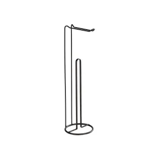 Wenko Stand Toilettenpapierhalter, Wenko 2 in 1 Lugano schwarz