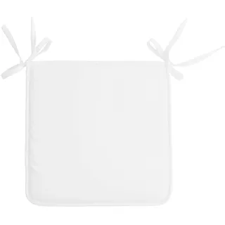 LOVELY CASA cu4689002g Nelson Sitzkissen Baumwolle 38 x 38 cm, Polyester, weiß, 38 x 38 cm