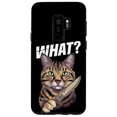 Hülle für Galaxy S9+ Halloween Katze Messer Design Witzige Tier Katzen