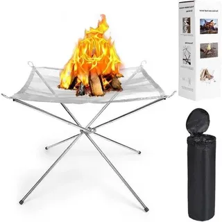 Portable Grill für draußen - 56 cm - Großer tragbarer Grilltopf aus Edelstahl für Camping, Garten, Grillen, Picknick und Strand - Falbar und stabil
