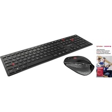 Bild Bluetooth® Tastatur, Maus-Set Deutsch, QWERTZ Schwarz