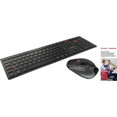 Bild von Bluetooth® Tastatur, Maus-Set Deutsch, QWERTZ Schwarz