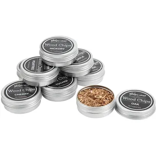 Holzchips für Cocktail Smoker, 8 Geschmacksrichtungen Räucherchips aus Holz Holzchips für Smoker, Einfach zu Verwenden Räucherspäne, Whisky-Holzchips Zum Räuchern