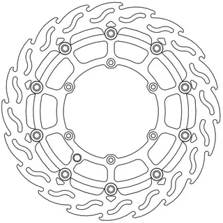 Moto-master Flame Gasgas/husaberg/husqvarna/ktm 112238 Bremsscheibe - Black - One Size