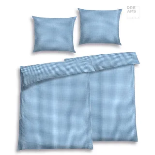 Florella Bettwäsche »Vichy, Soft Seersucker, 100 % Baumwolle« 4 Stk. tlg., blau