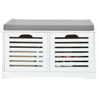 SoBuy Schuhbank 71 x 43 x 34 cm Sitzbank / weiß