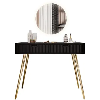 lookway Schminktisch Zaira mit LED Spiegel Schwarz