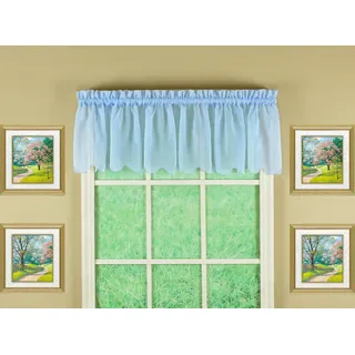 Today's Curtain Emelia Original Voile-Volant, 35,6 cm, Himmelblau, 152,4 cm B x 35,6 cm L