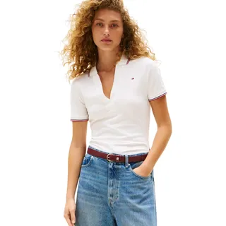 Tommy Hilfiger Damen Poloshirt Kurzarm Open Slim Fit