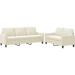 VidaXL 3201524, Cremefarben, Schaum, Metall, Polyester, Polywood, Textil, 198 cm, 77 cm, 80 cm - Creme